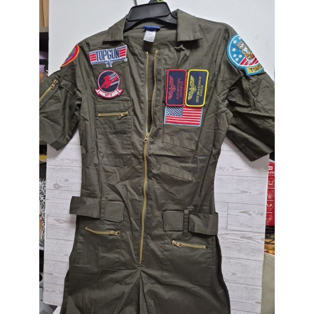 Smiffeys Womens Licensed Top Gun Flight Dress Halloween Costume Sz small Sexy